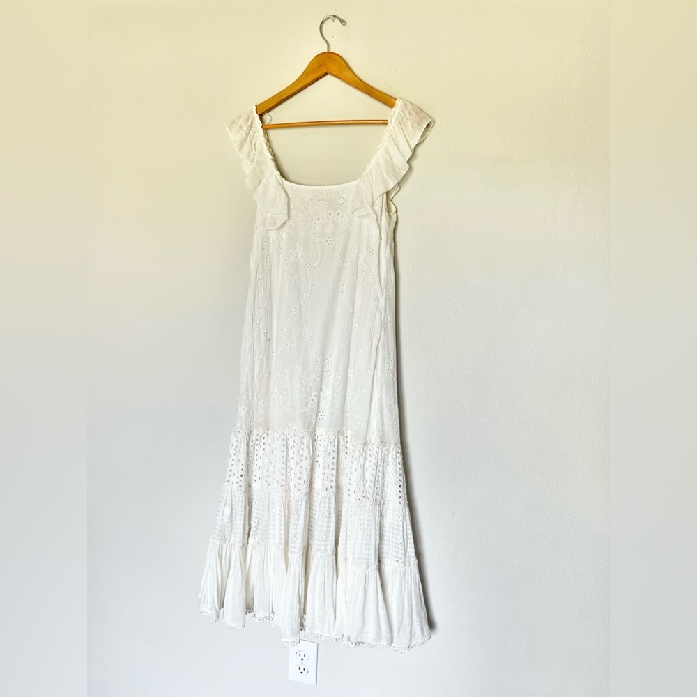 Anthropologie Payal Jain Fallon Eyelet Maxi Dress in White - Picture 9 of 13